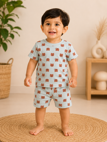 Green Chicco Interlock Shorts Sets (2 Year to 8 Years)