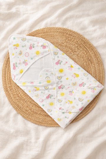 LittleBloom Muslin Hooded Baby Towel 🌼👶