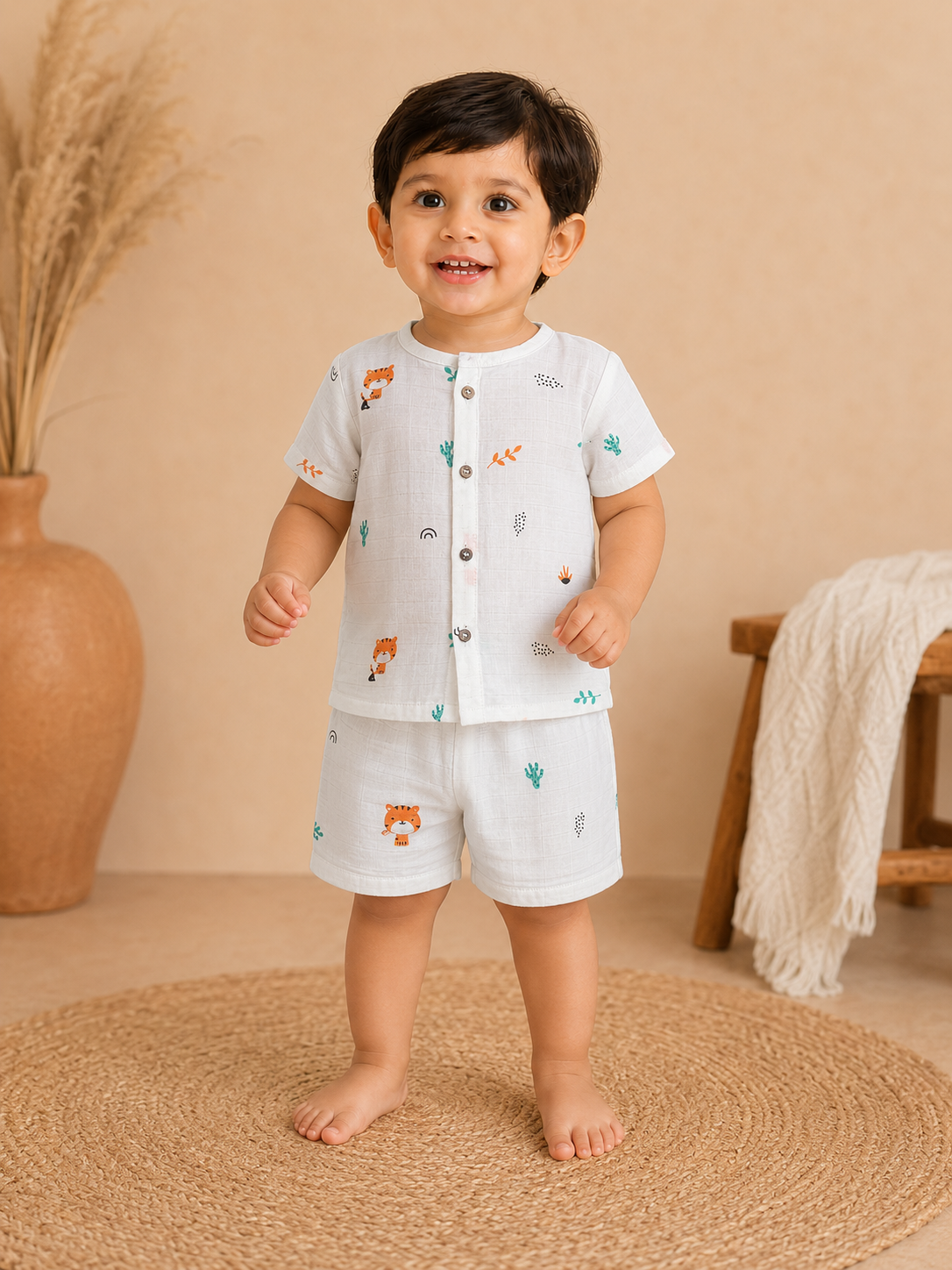 Tiger Muslin Co-ords Set