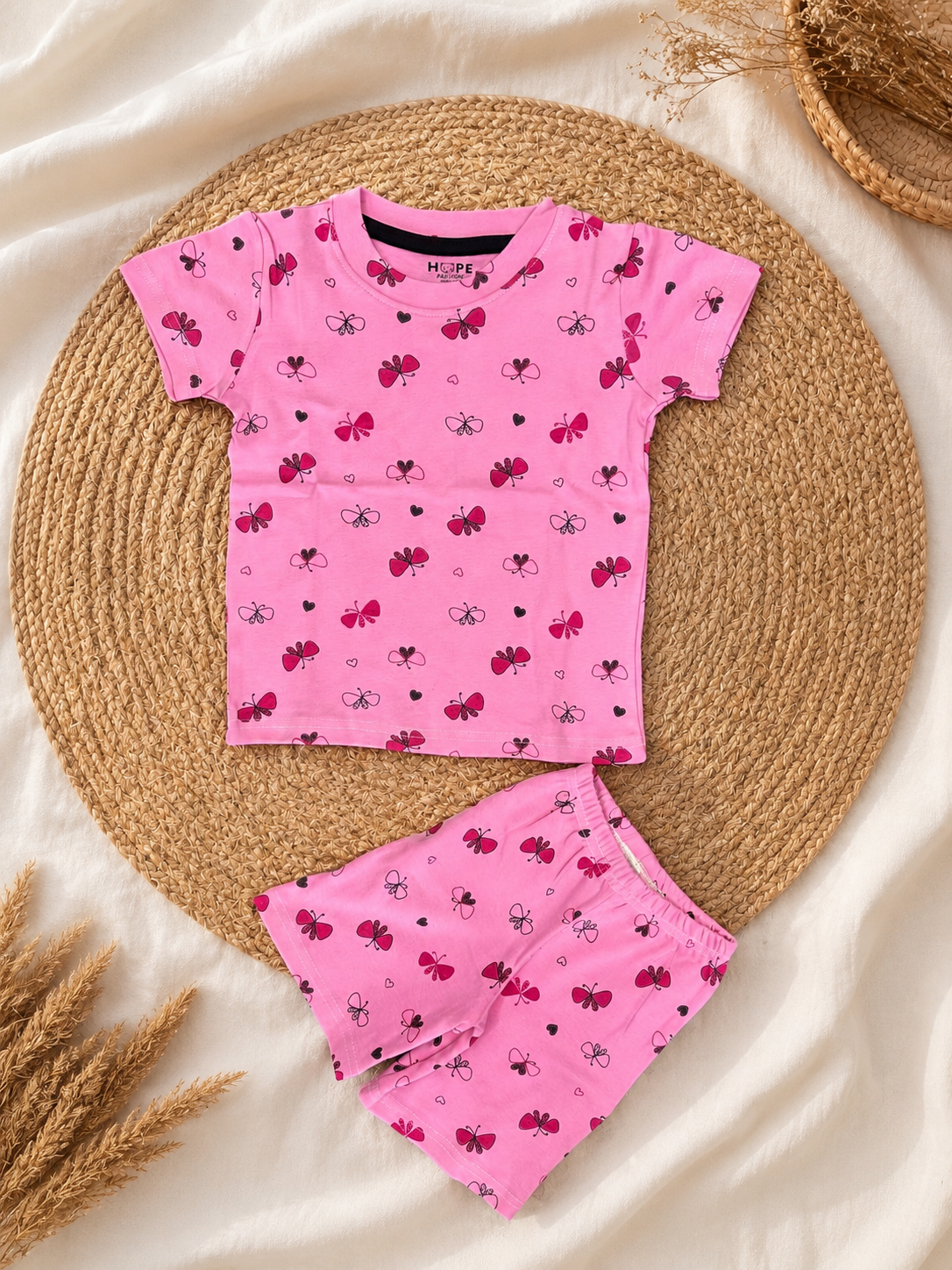 Rosy Wings Interlock Shorts Sets (2 Year to 8 Years)