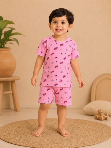 Rosy Wings Interlock Shorts Sets (2 Year to 8 Years)
