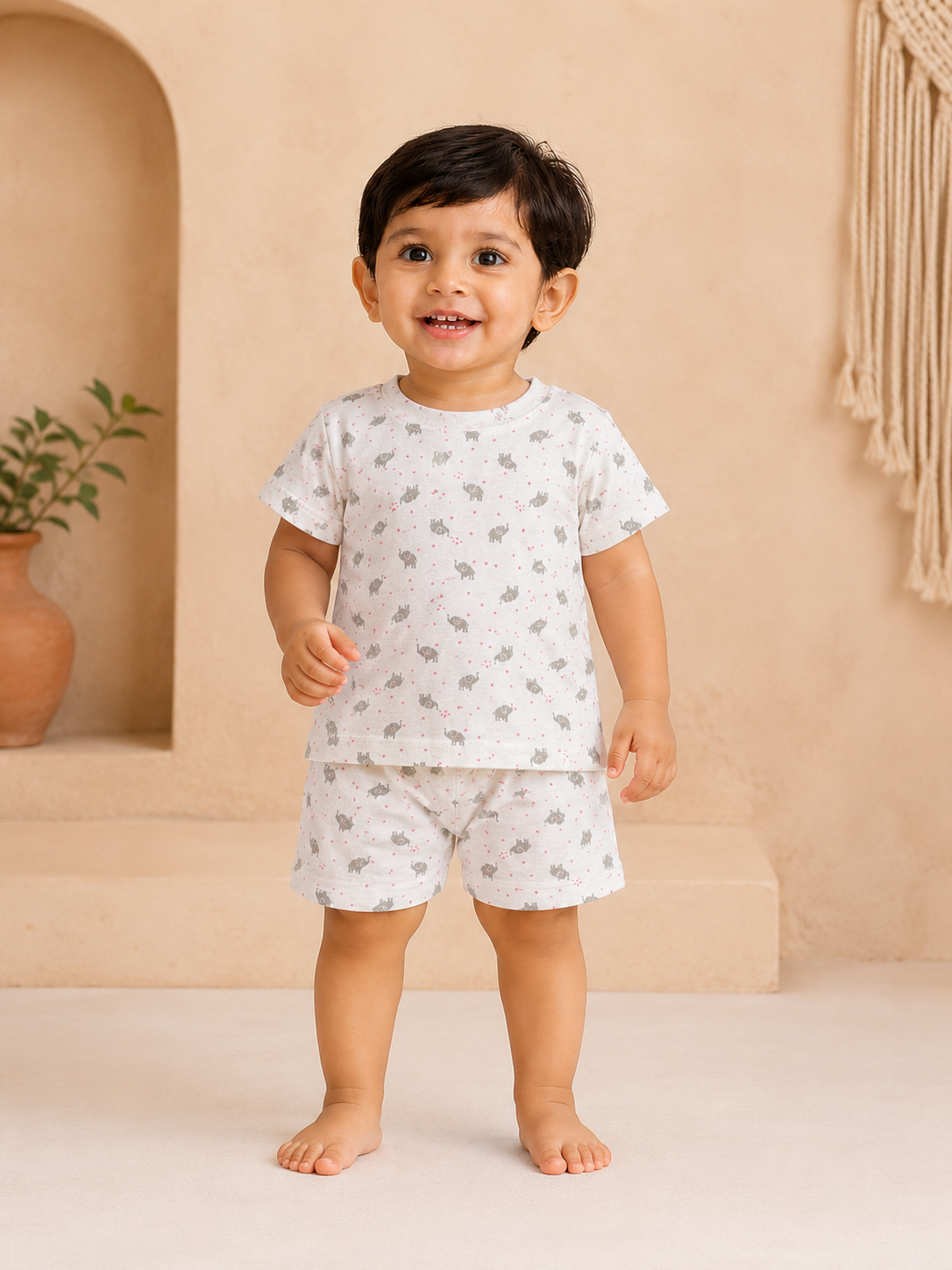 Tiny Elephant Shorts Sets (1 Years  to 5 Years)
