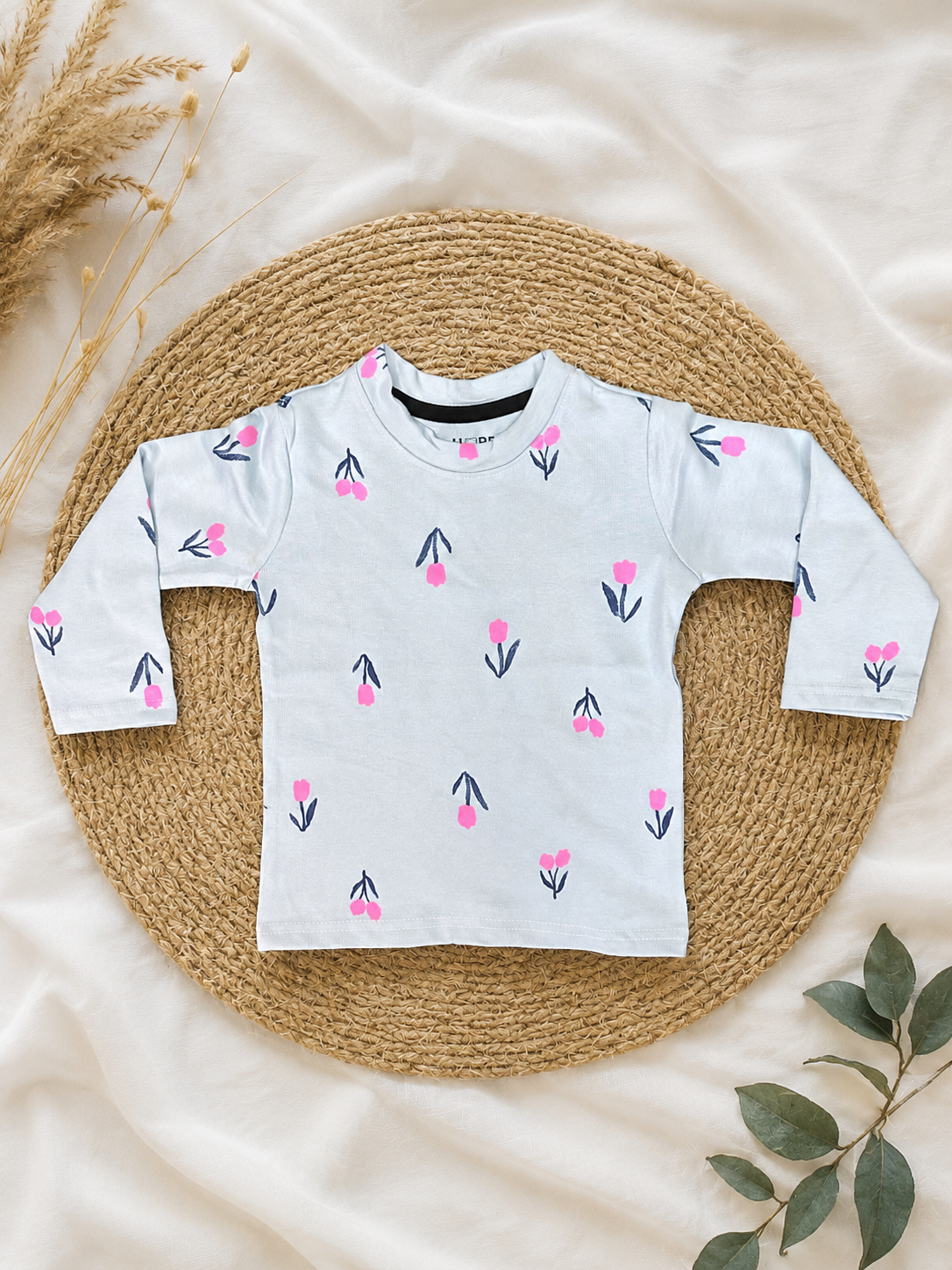 Rose Botanical Full Sleeve T-Shirt (T-Shirt Only) (2 to 5 Years)