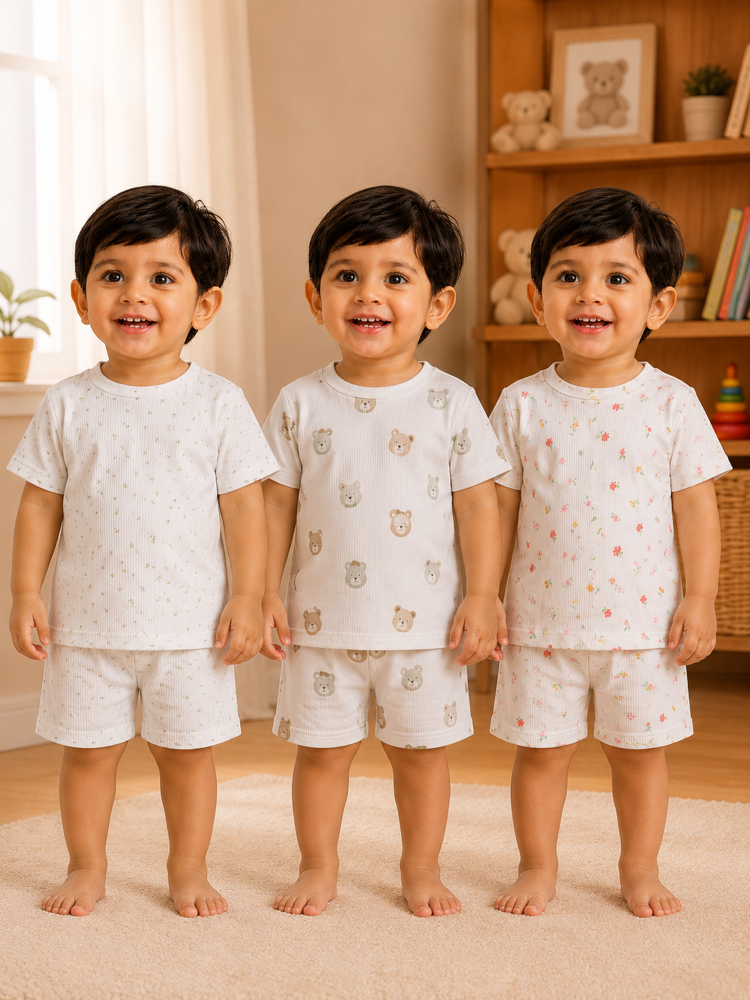 Colorful Kids Shorts Set Combo |Pack of 3 |(1 Year to 5 Years)