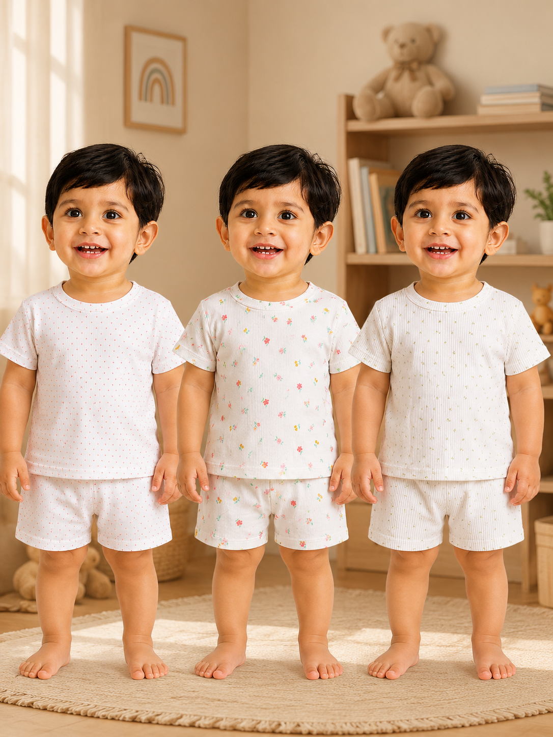 Colorful Kids Shorts Set Combo |Pack of 3 |(1 Year to 5 Years)