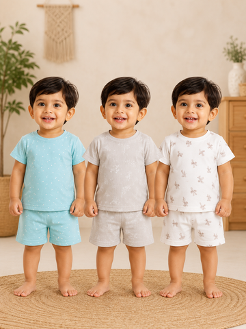 Colorful Kids Shorts Set Combo |Pack of 3 (5-6 Years)