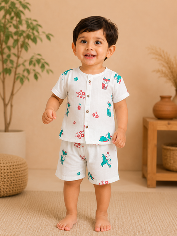 Deer Muslin Co-ords Set