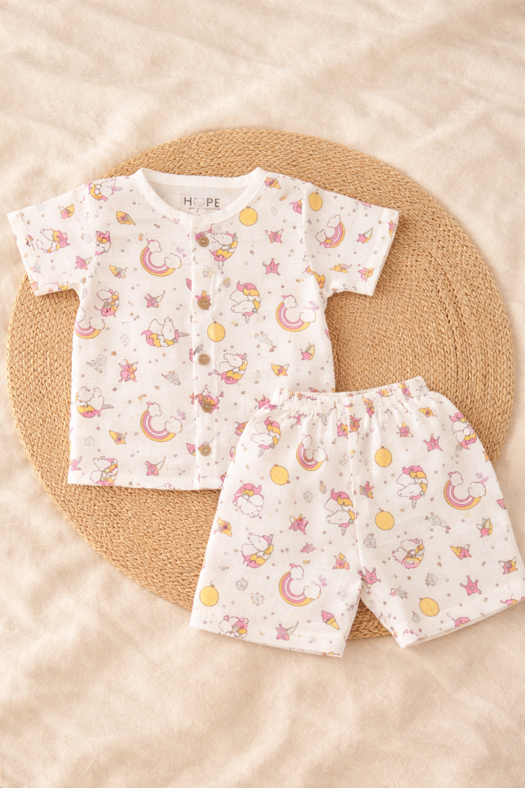 Little Unicon Print Muslin Co-ords Set