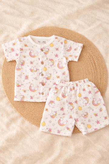 Little Unicon Print Muslin Co-ords Set