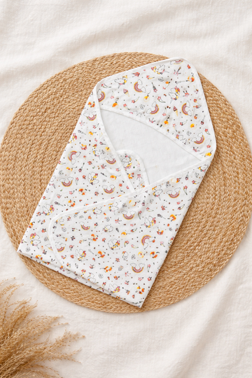 Unicon Dream Muslin Hooded Baby Towel 🌈🦄