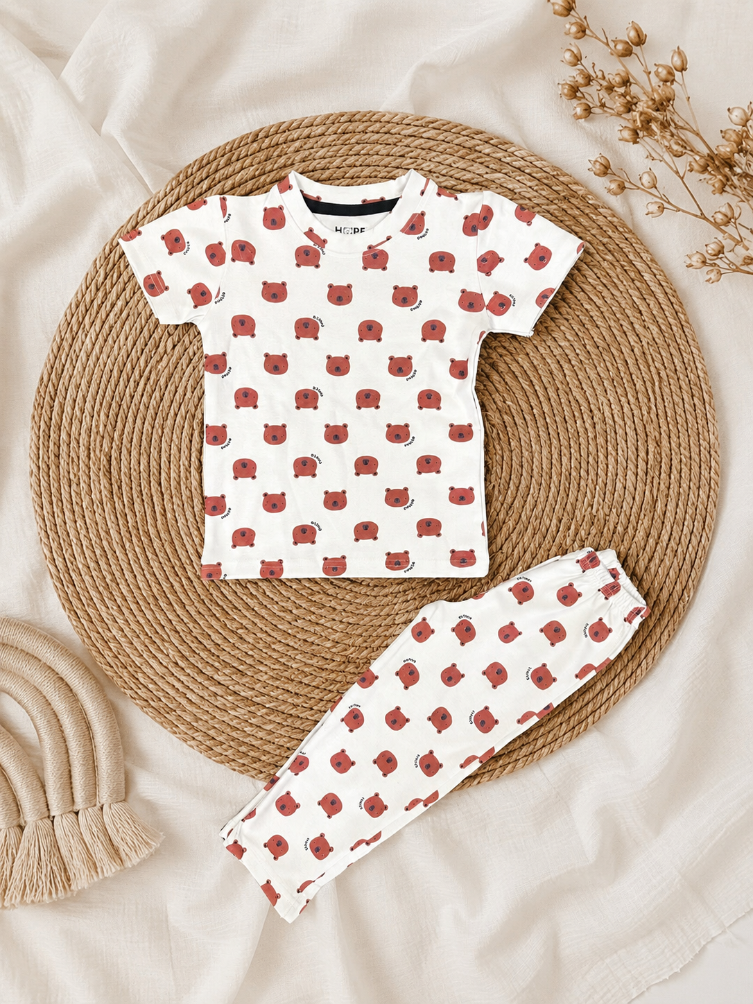 White Chicco Interlock Pant Sets (1 Year to 5 Years)