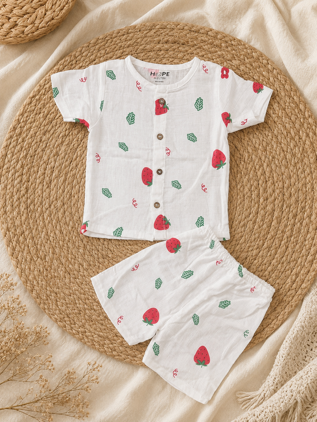 Strawberry Muslin Co-ords Set