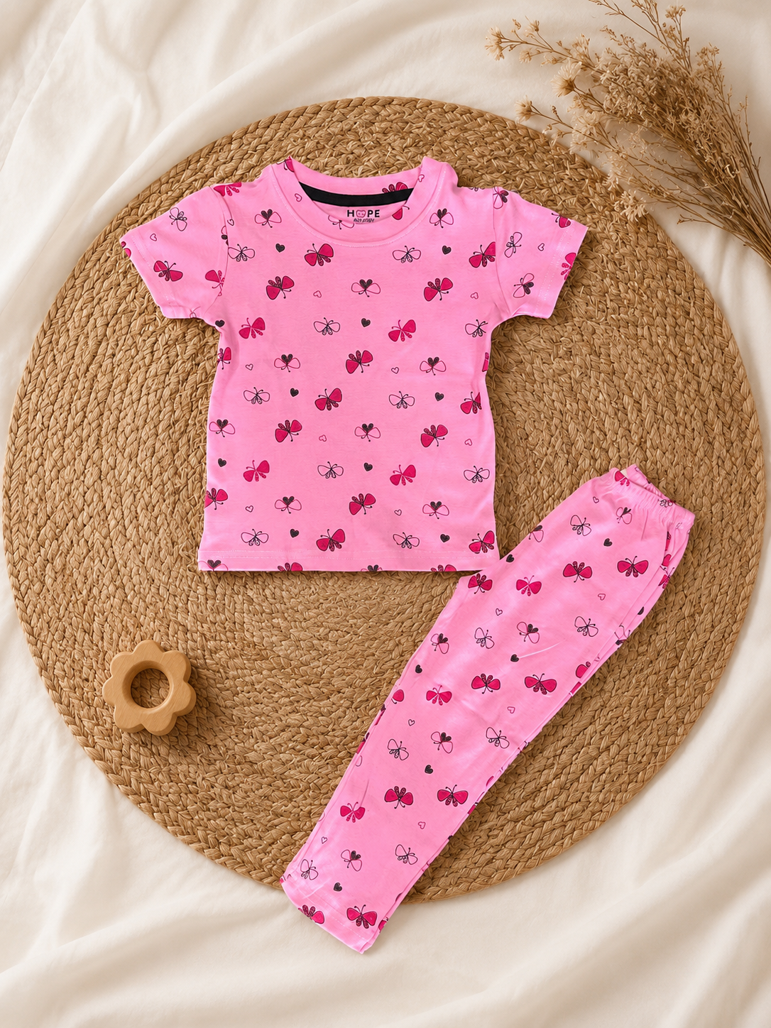 Rosy Wings Interlock Pant Sets (1 Year to 5 Years)
