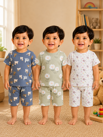 Colorful Kids Shorts Set Combo |Pack of 3 |(1 Year to 5 Years)