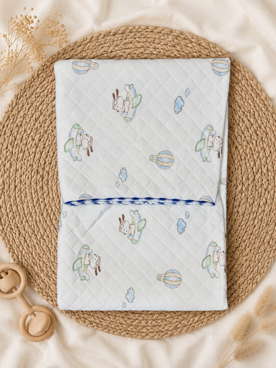 Parachute Diamond Quilt Receiving Blanket