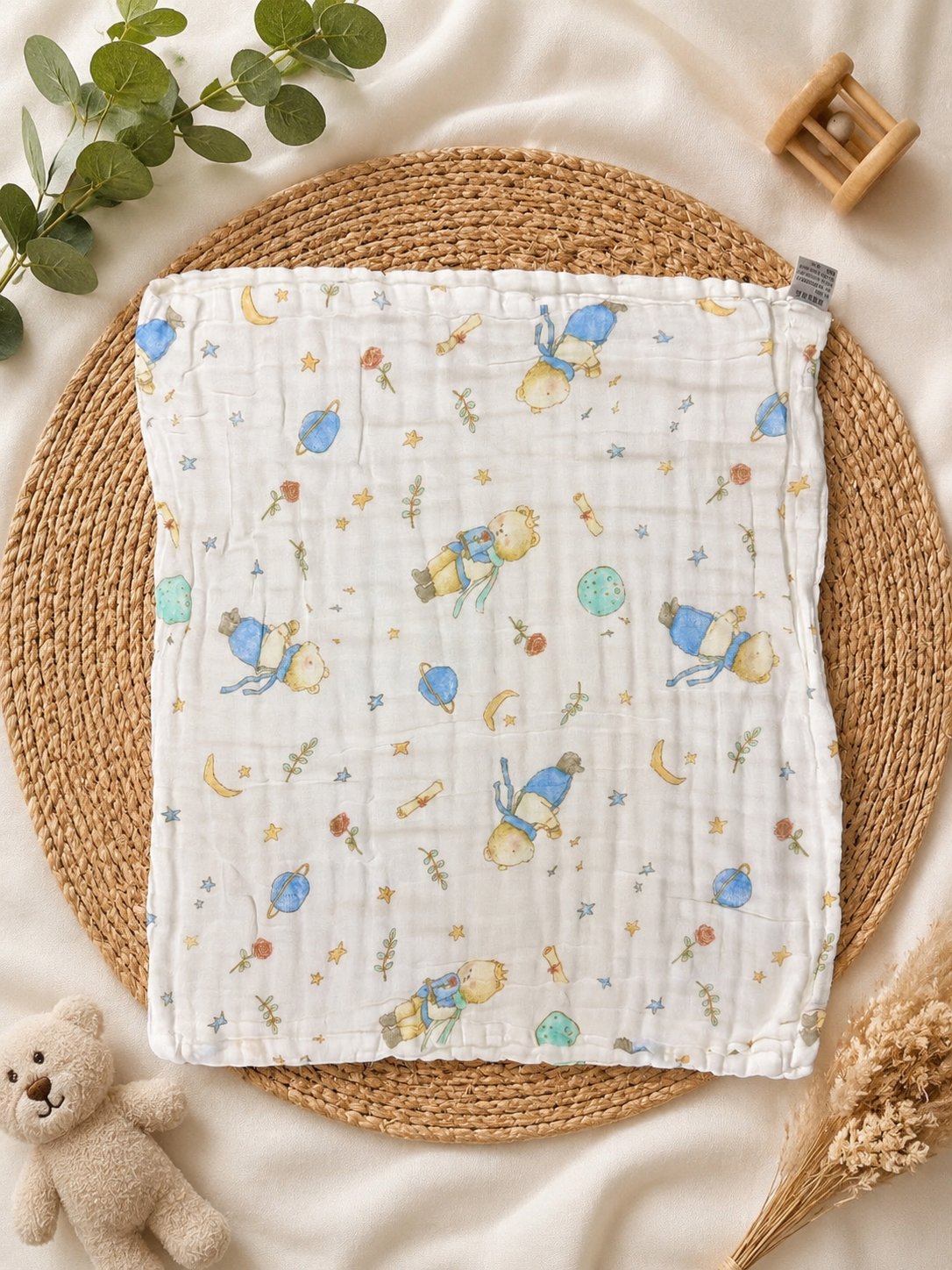 Galaxy Themed 6Layer Crinckled Muslin Bath Towel