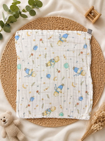 Galaxy Themed 6Layer Crinckled Muslin Bath Towel