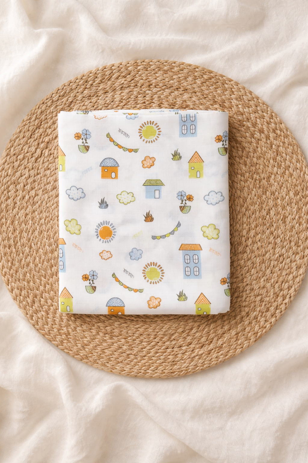 Sunny Muslin Bath Towel