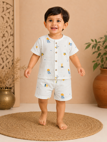 Dolphin Muslin Co-ords Set