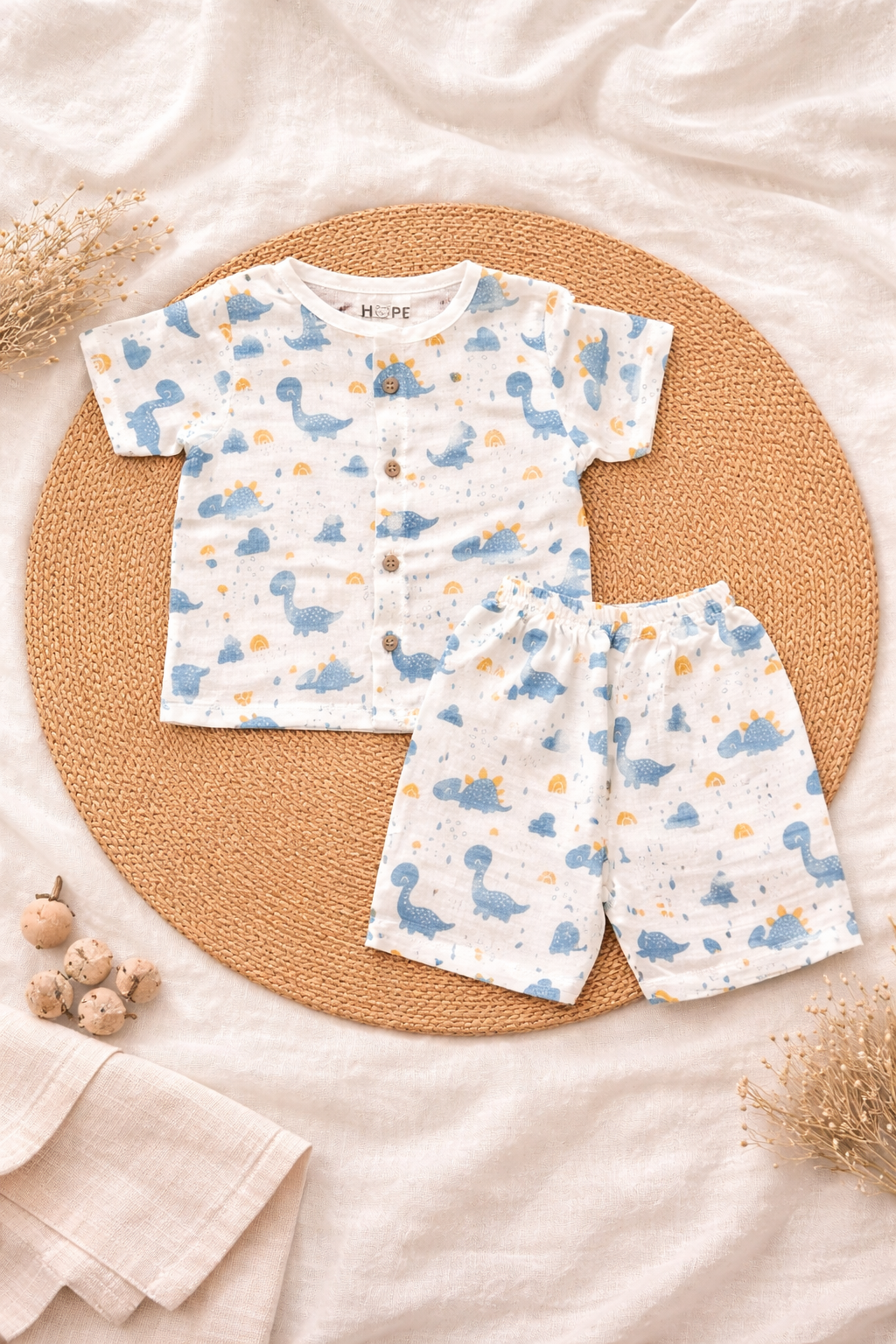 Little Dino Muslin Co-ords Set