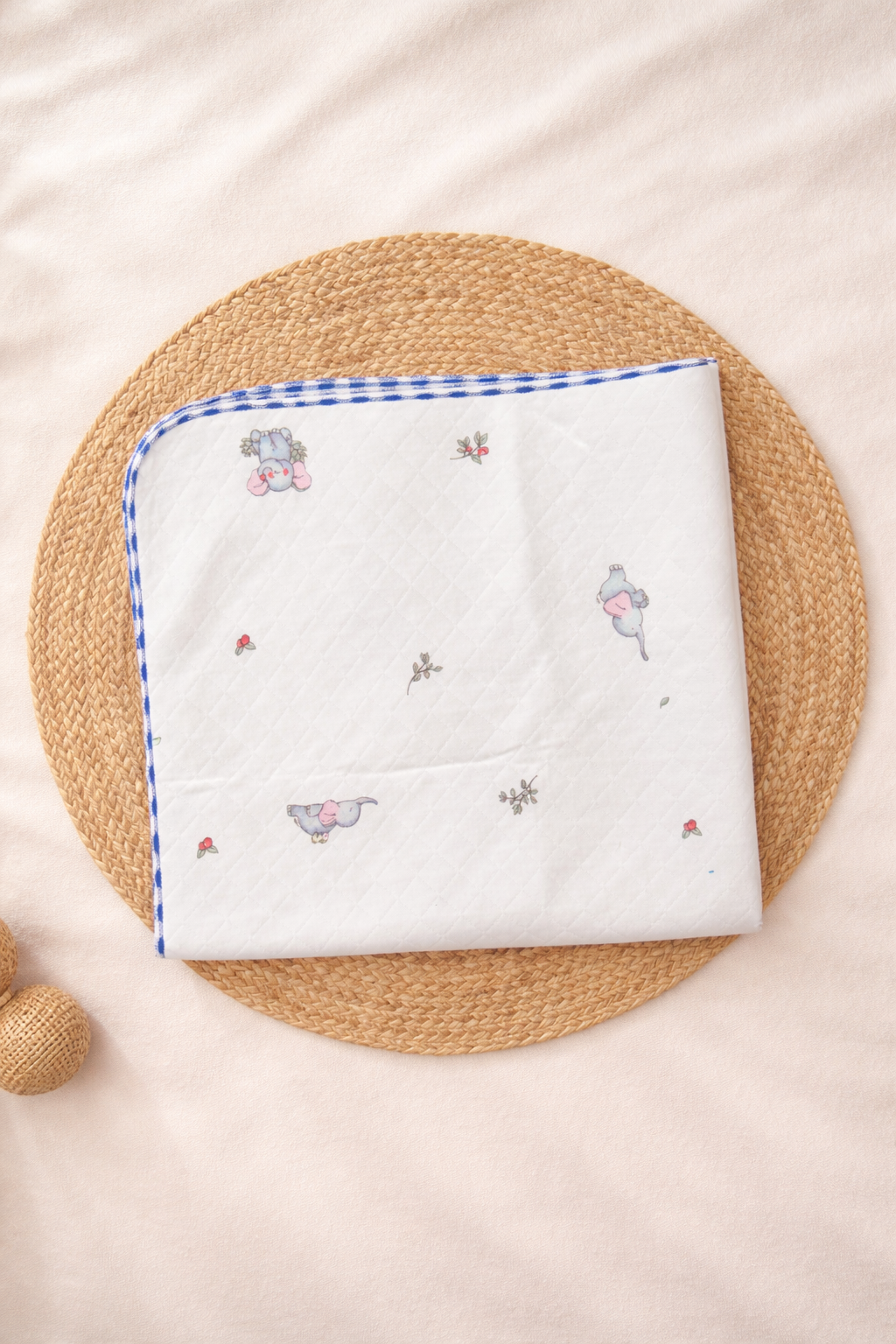 Blue Trunk Diamond Muslin Quilt