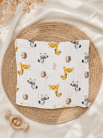 Forest friends 6Layer Crinckled Muslin Bath Towel
