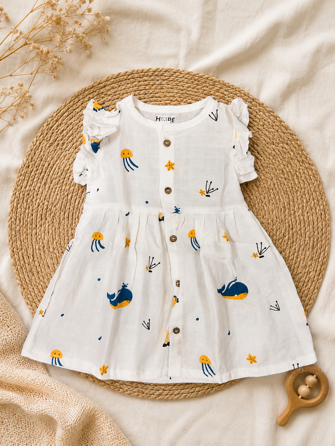 Dolphin Muslin Frill Frock