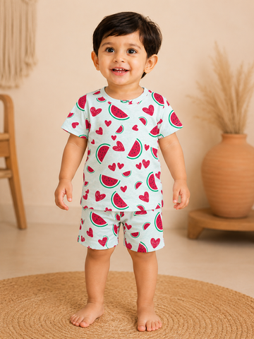 Juicy Melon Interlock Shorts Sets (2 Year to 8 Years)
