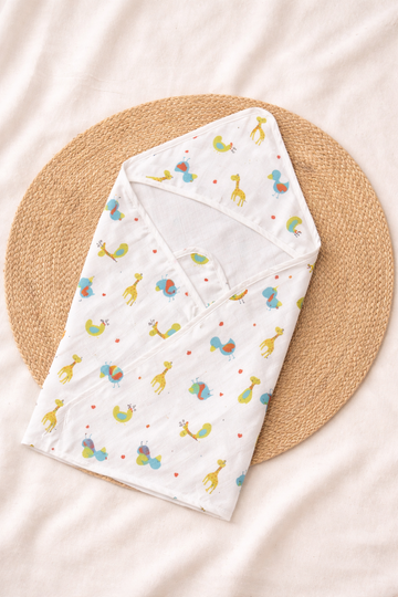 Little Duckling Muslin Hooded Baby Towel