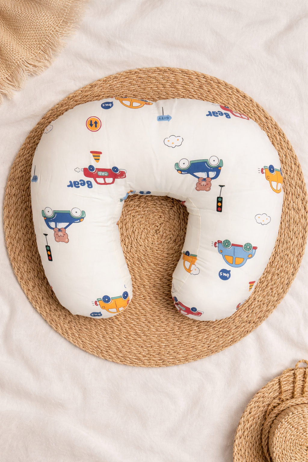 Tiny Wheels Baby Feeding Pillow 🚗