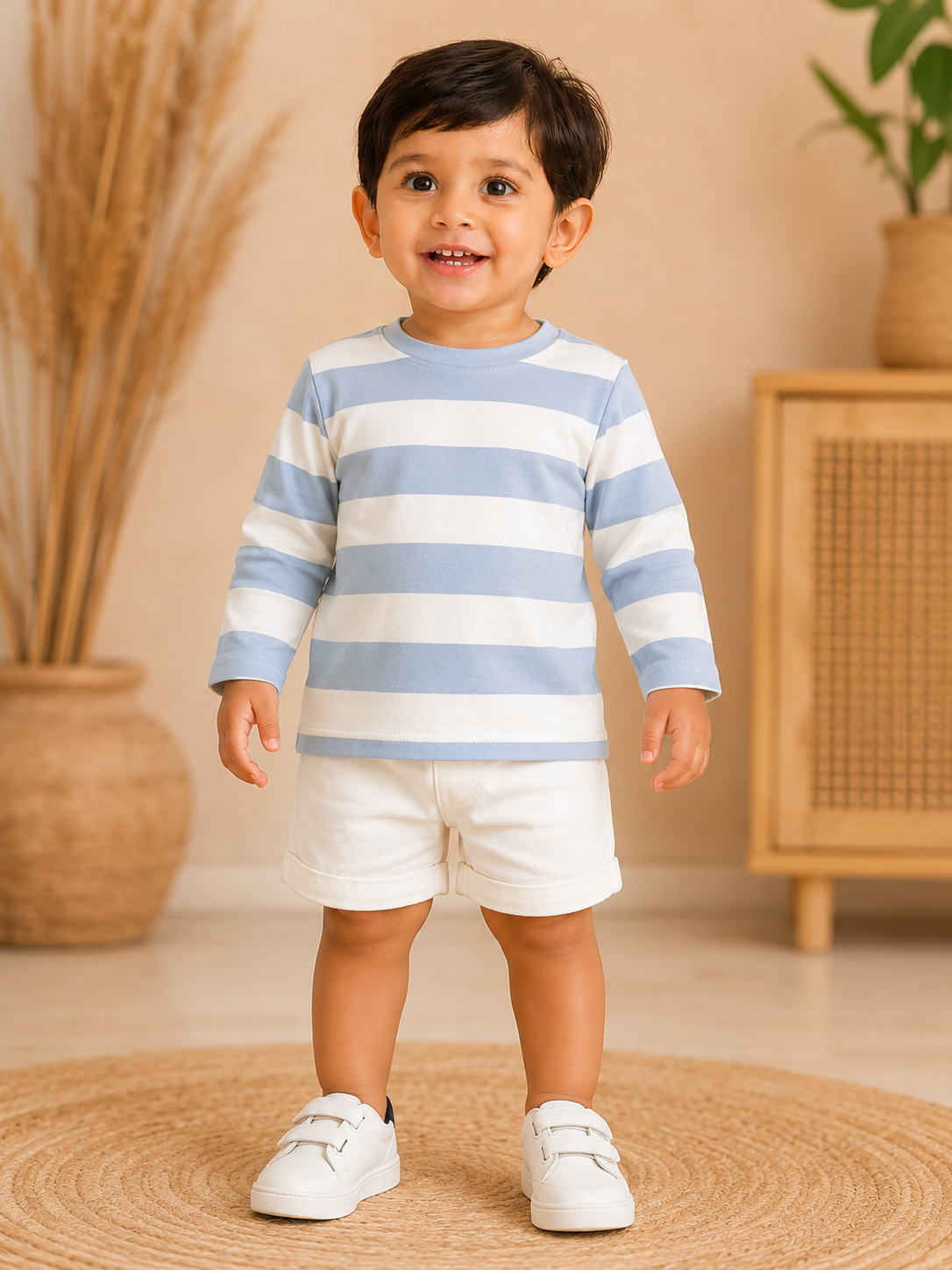 Lilac Stripes Full Sleeve T-Shirt (T-Shirt Only) (2 to 5 Years)
