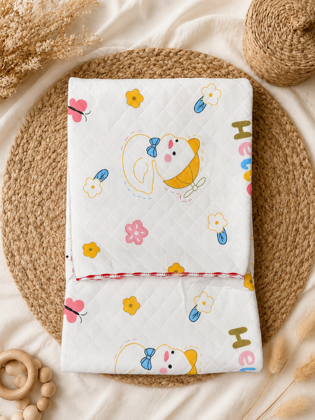Duck Diamond Quilt Receiving Blanket