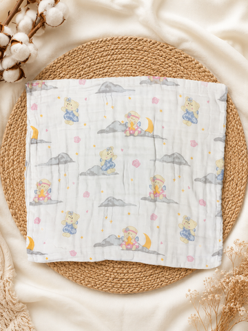 Teddy 6Layer Crinckled Muslin Bath Towel