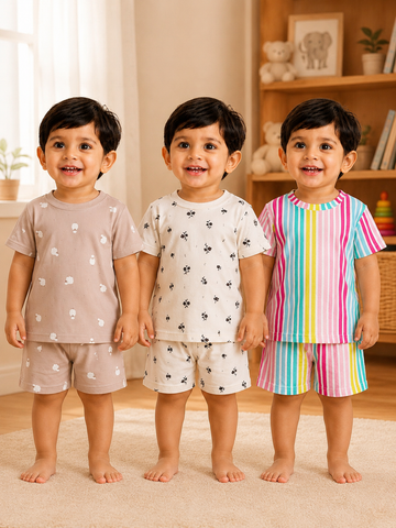Colorful Kids Shorts Set Combo |Pack of 3 |(1 Year to 5 Years)