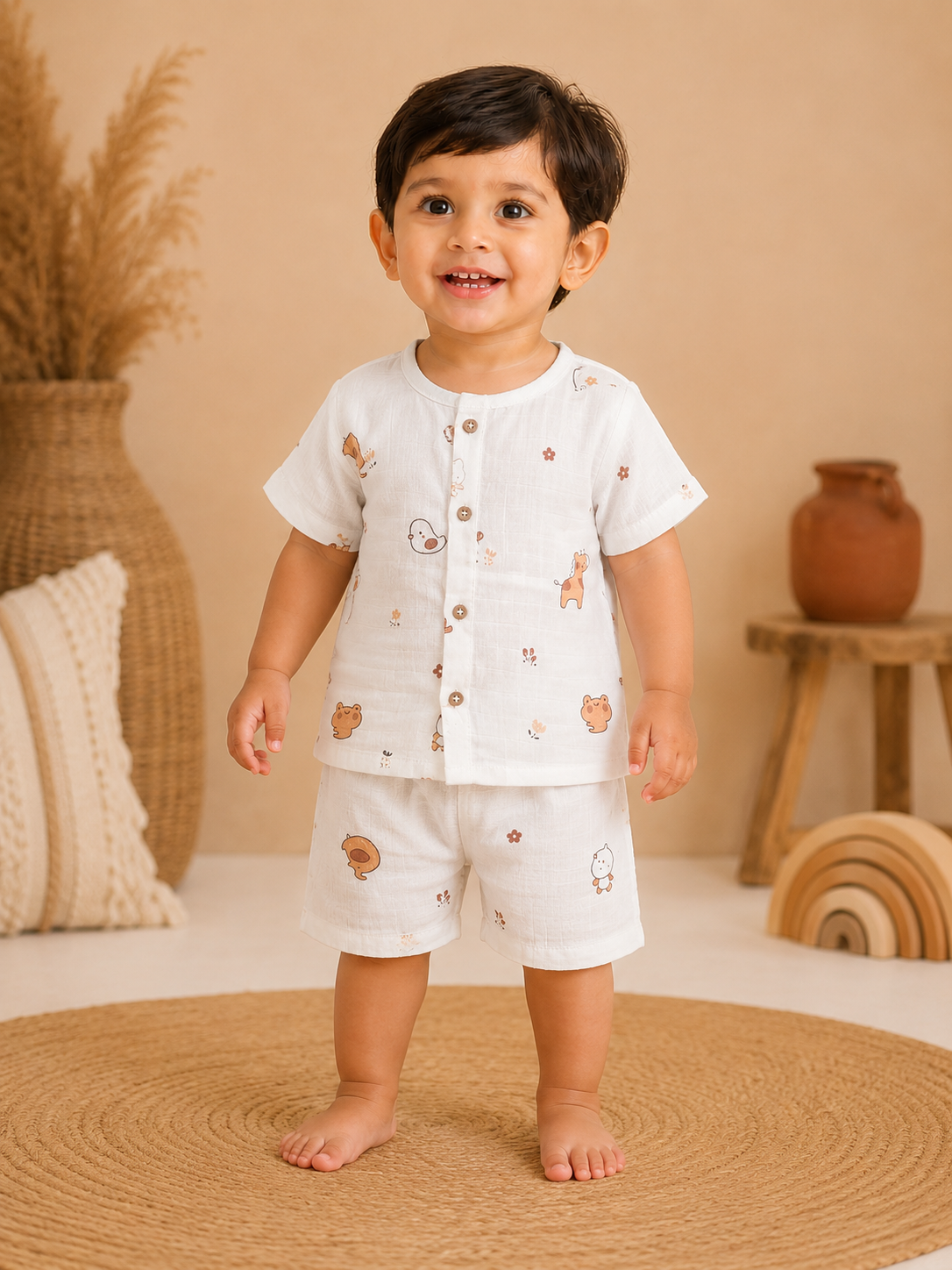 Animal Themed Muslin Co-ords Set