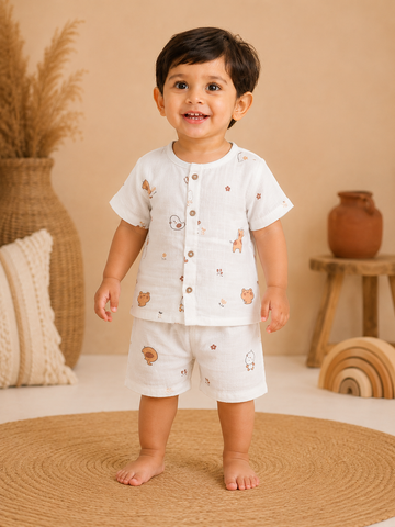 Animal Themed Muslin Co-ords Set