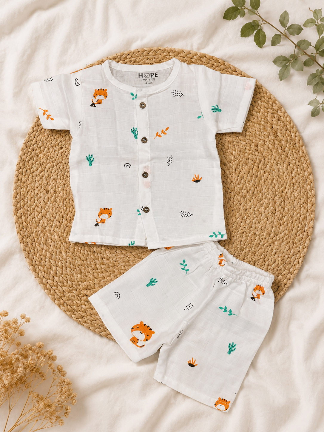 Tiger Muslin Co-ords Set