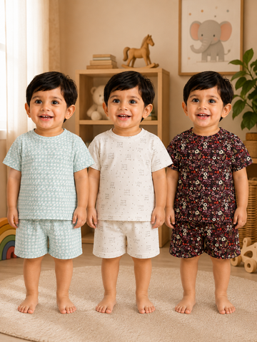 Colorful Kids Shorts Set Combo |Pack of 3 |(1 Year to 5 Years)