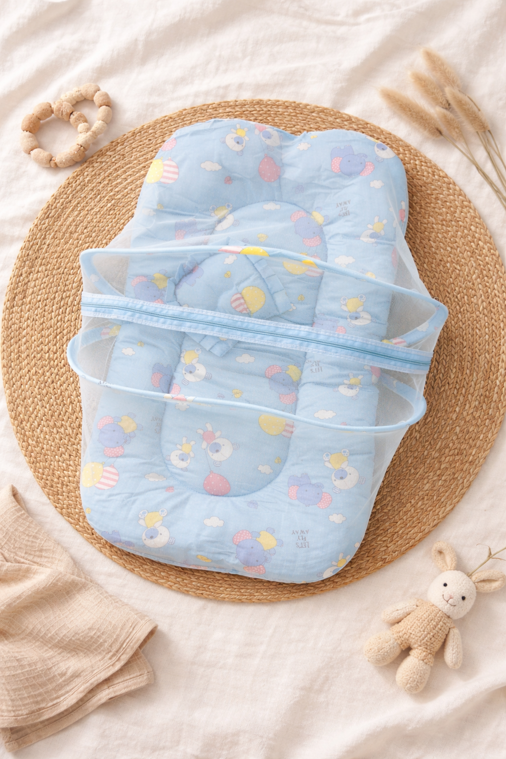 Baby Comfort Bed with Mosquito Net 🌙🦟