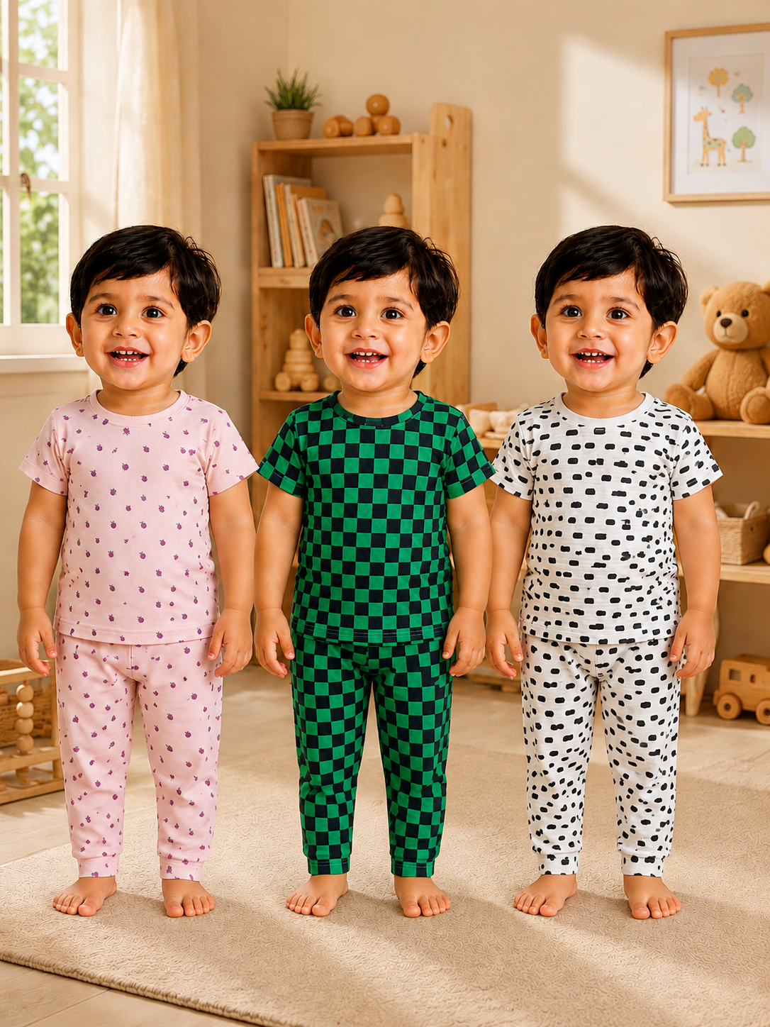 Colorful Kids Pant Set Combo |Pack of 3 |(1 Year to 5 Years)