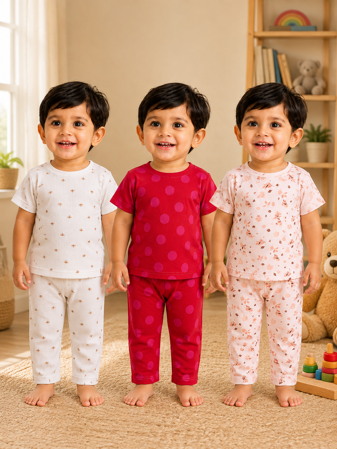 Colorful Kids Pant Set Combo |Pack of 3 |(1 Year to 5 Years)
