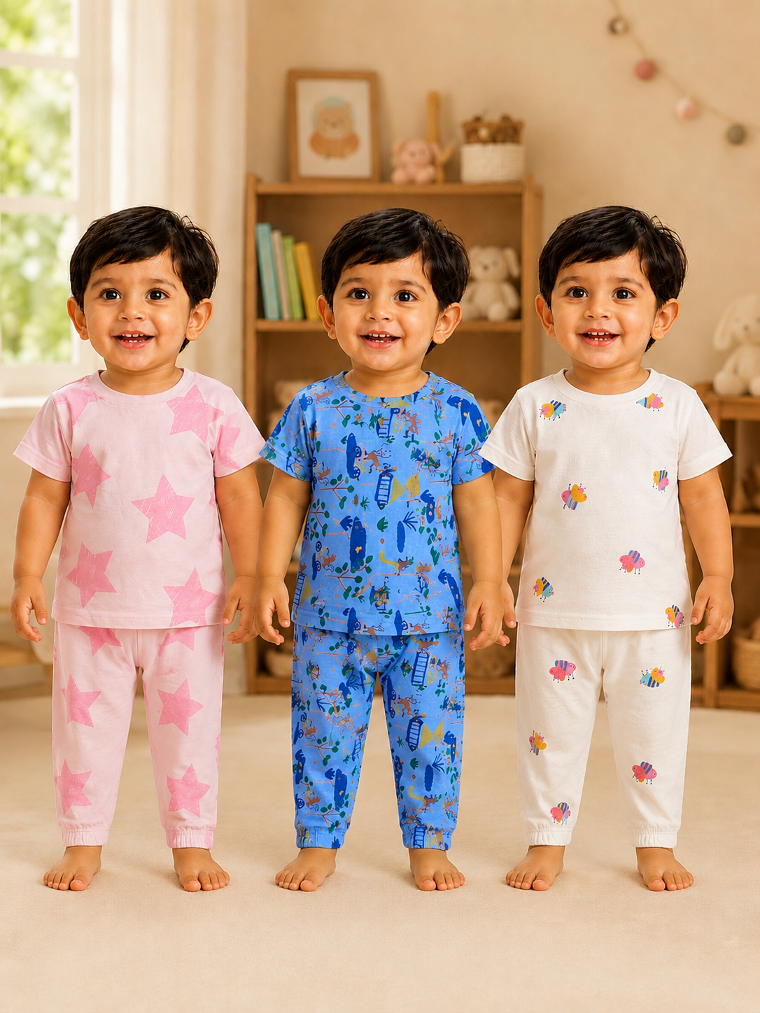Colorful Kids Pant Set Combo |Pack of 3 |(1 Year to 5 Years)