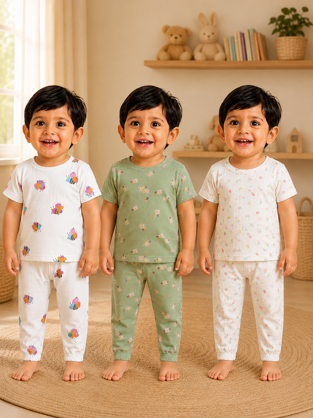 Colorful Kids Pant Set Combo |Pack of 3 |(1 Year to 5 Years)