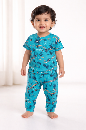 Beach Blue Co-Ord Sets (6 Months to 12 Months)