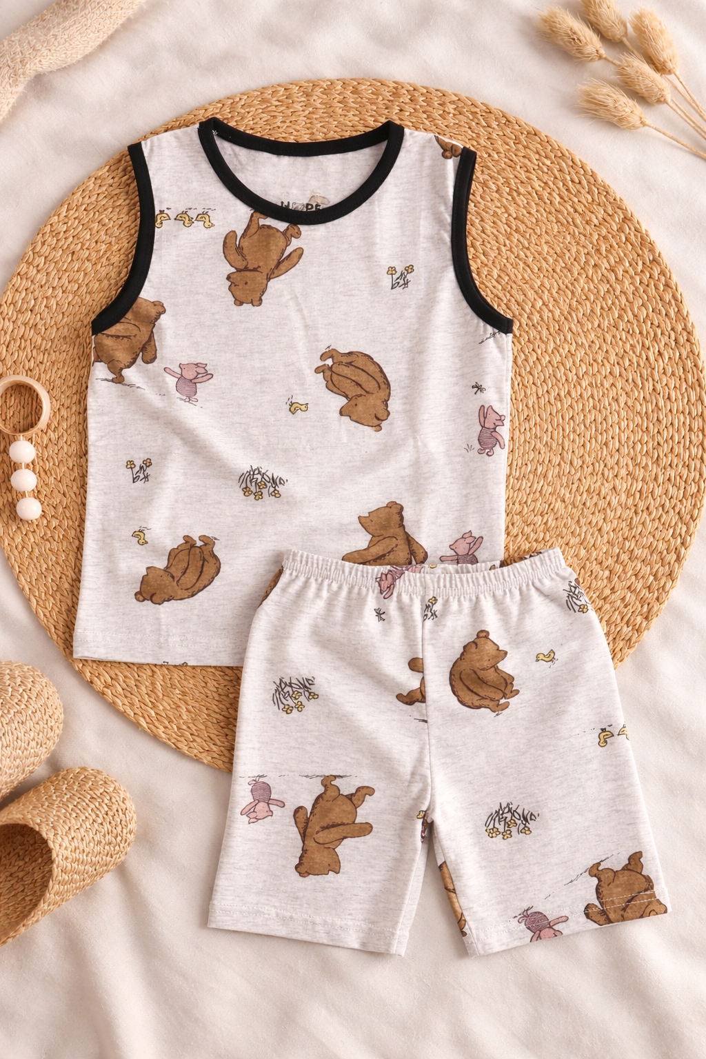 Peach Teddy Sleeveless Co-Ord Set (6 Months to 5 Years)