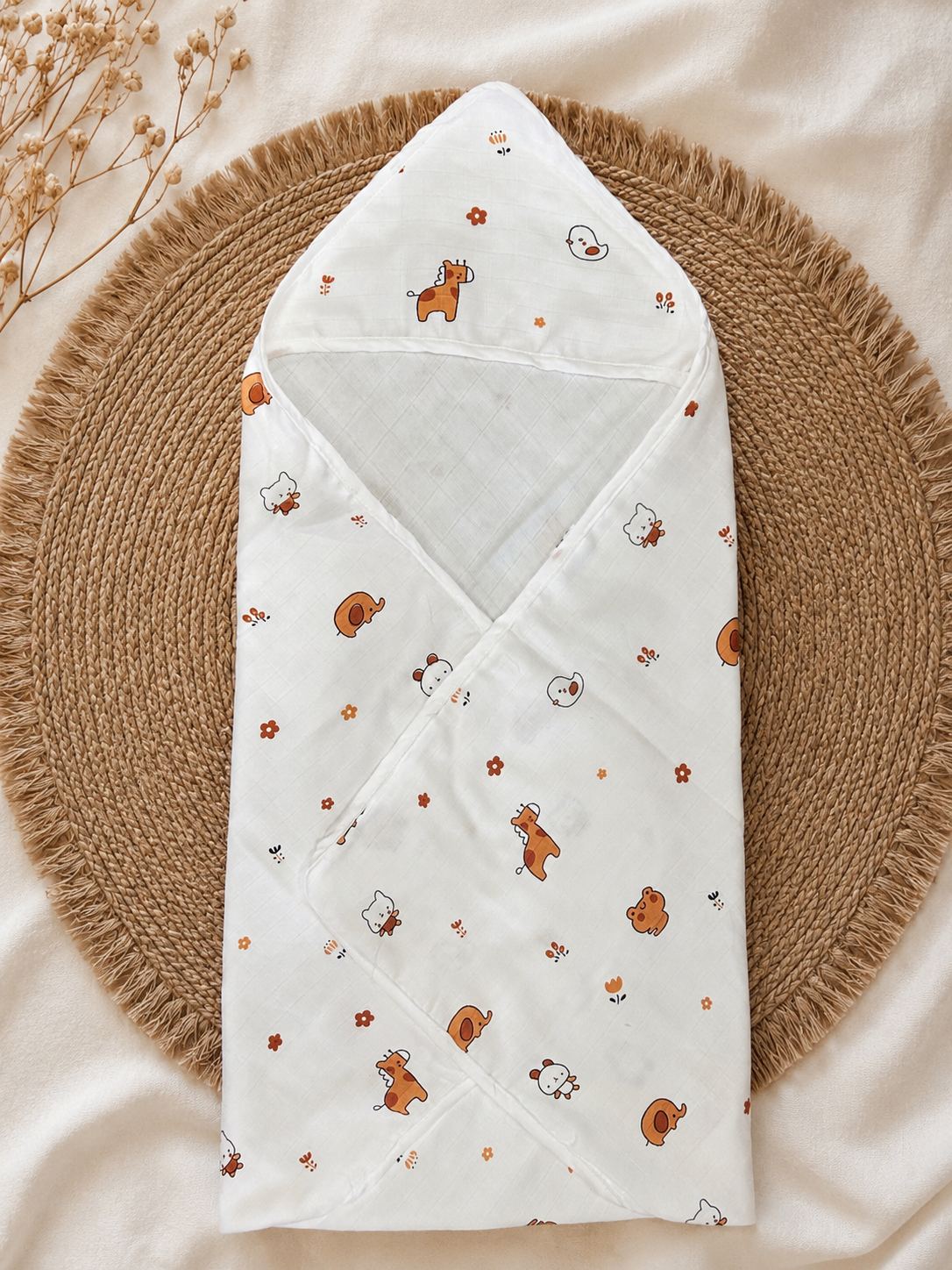 Forest Themed Muslin Hooded Baby Towel