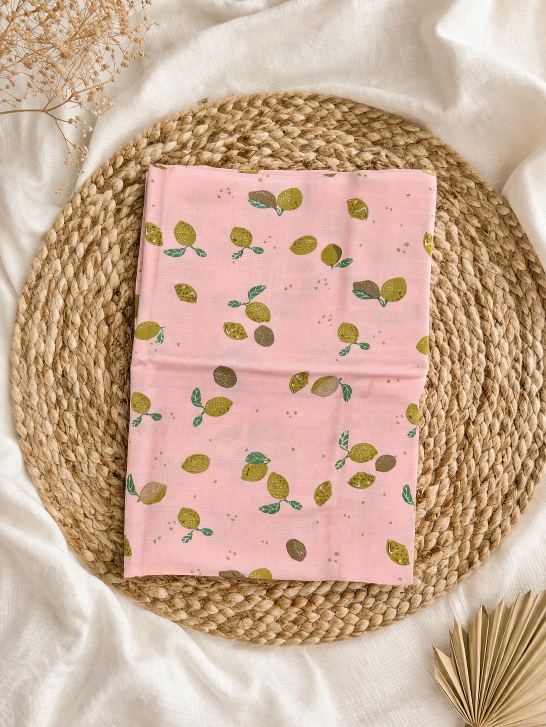 Lime Muslin Swaddle