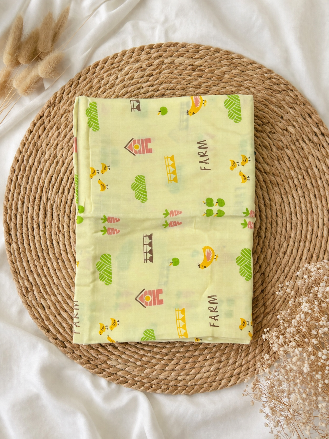 Farm Themed Muslin Swaddle