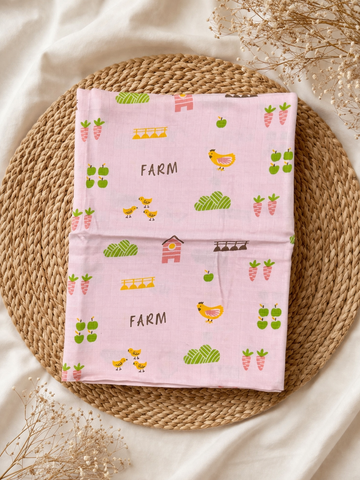 Pinkish Farm Muslin Swaddle
