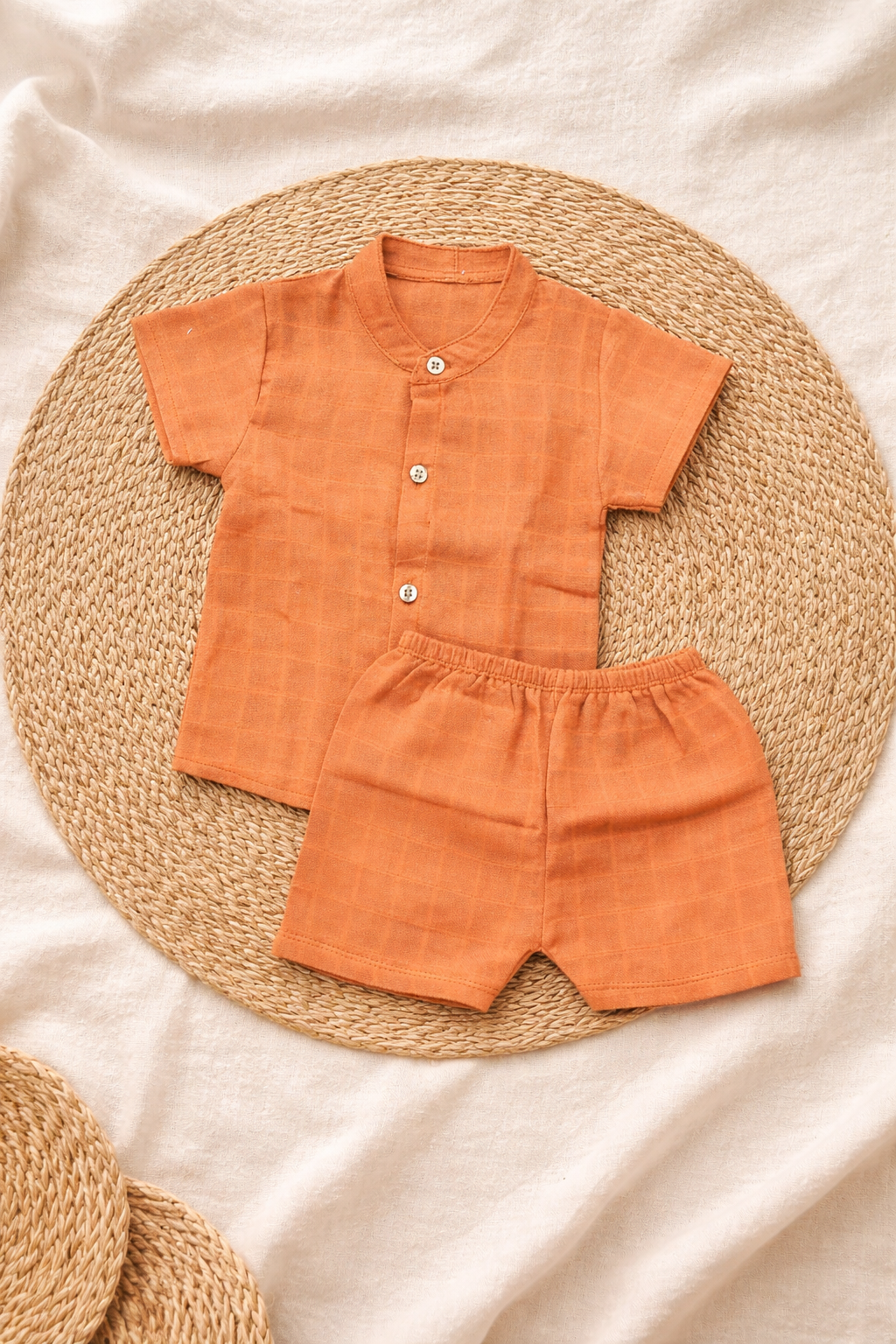 Orange Muslin Co-ords Set